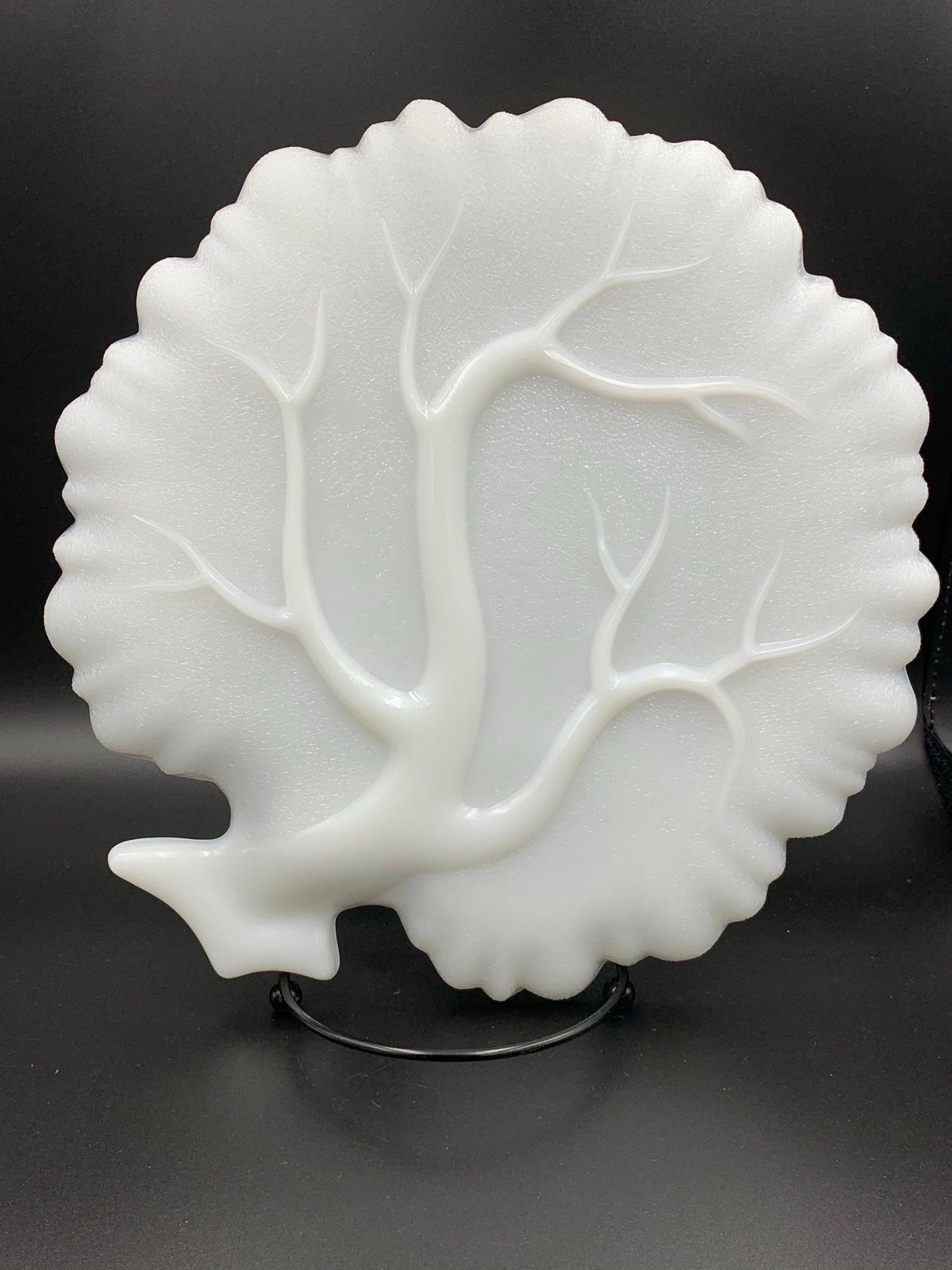 Hazel Atlas Milk Glass Snack Tray Set