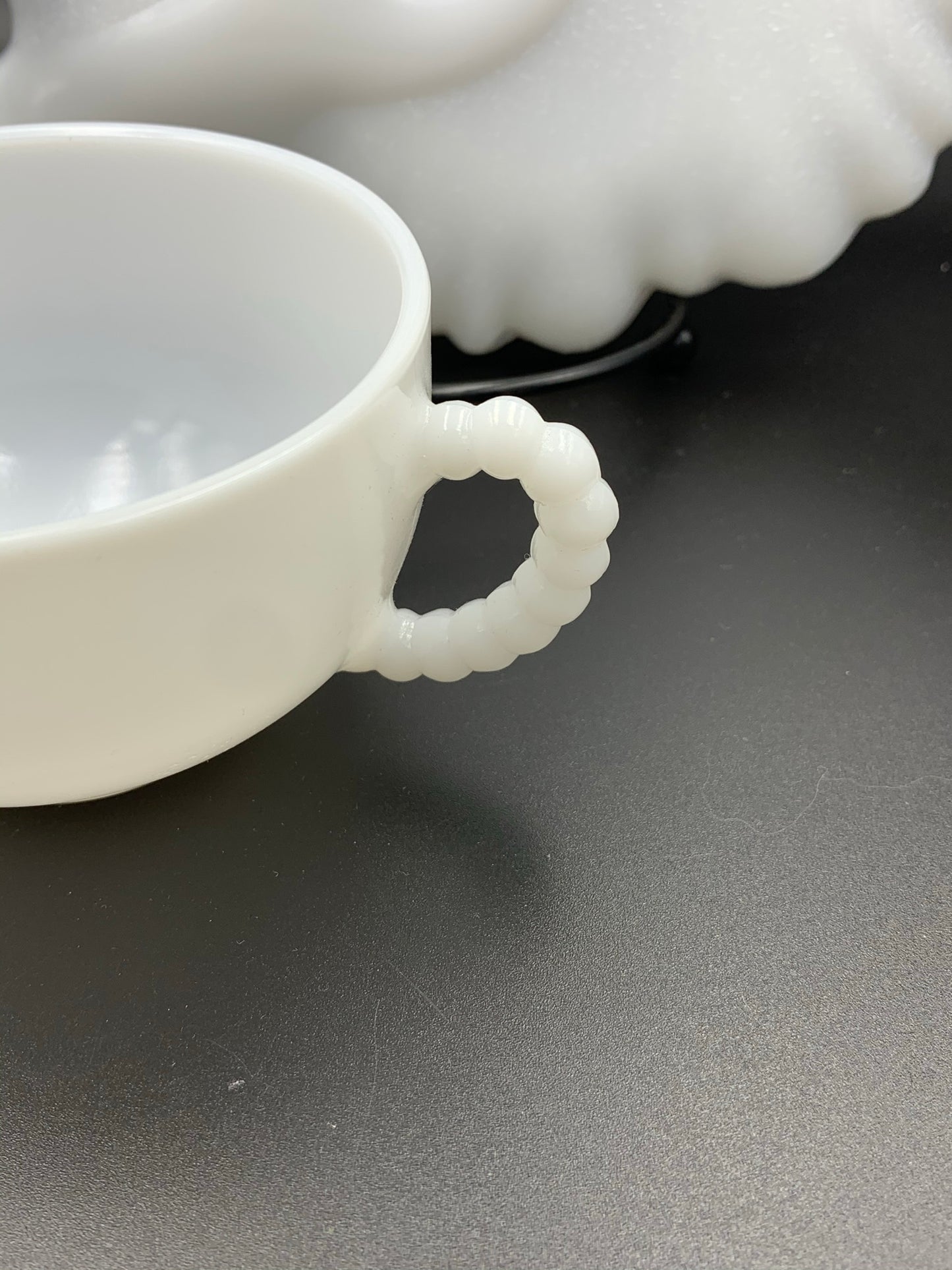 Hazel Atlas Milk Glass Snack Tray Set