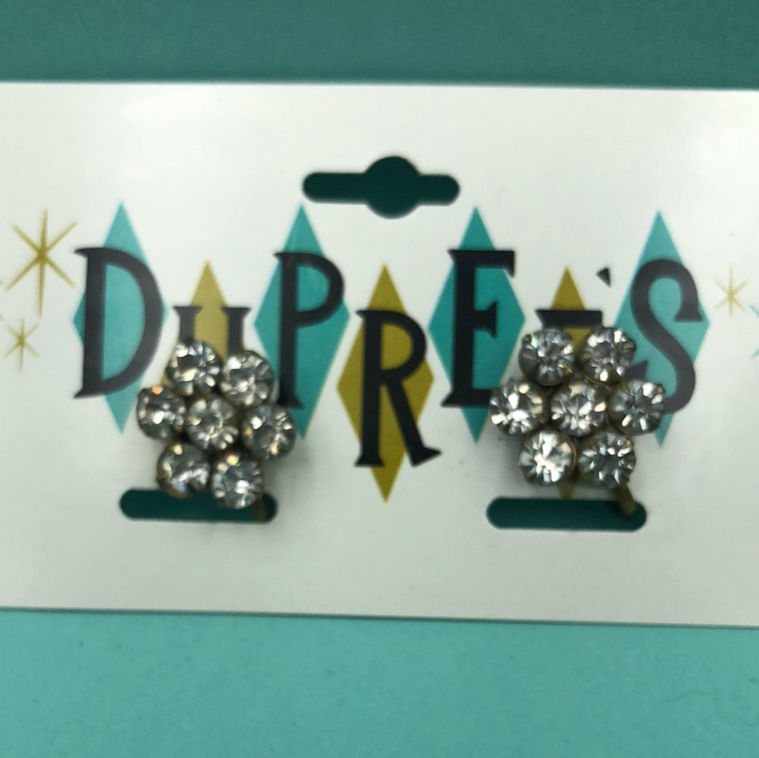 Crystal clip on earrings