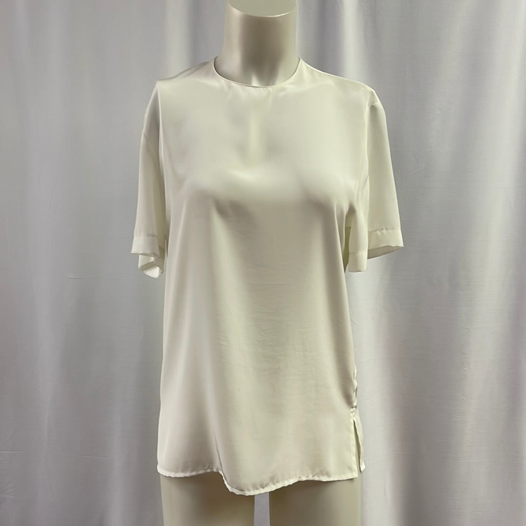 White Short Sleeve Blouse