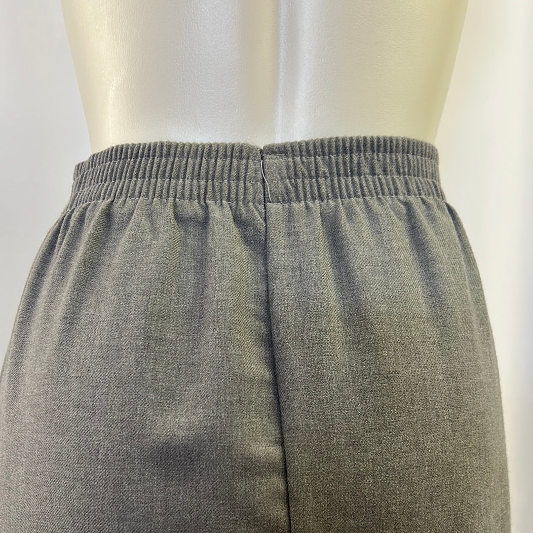 Gray Faux Button-Up Skirt