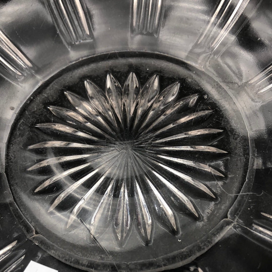 Clear Glass Bowl with Scalloped edge