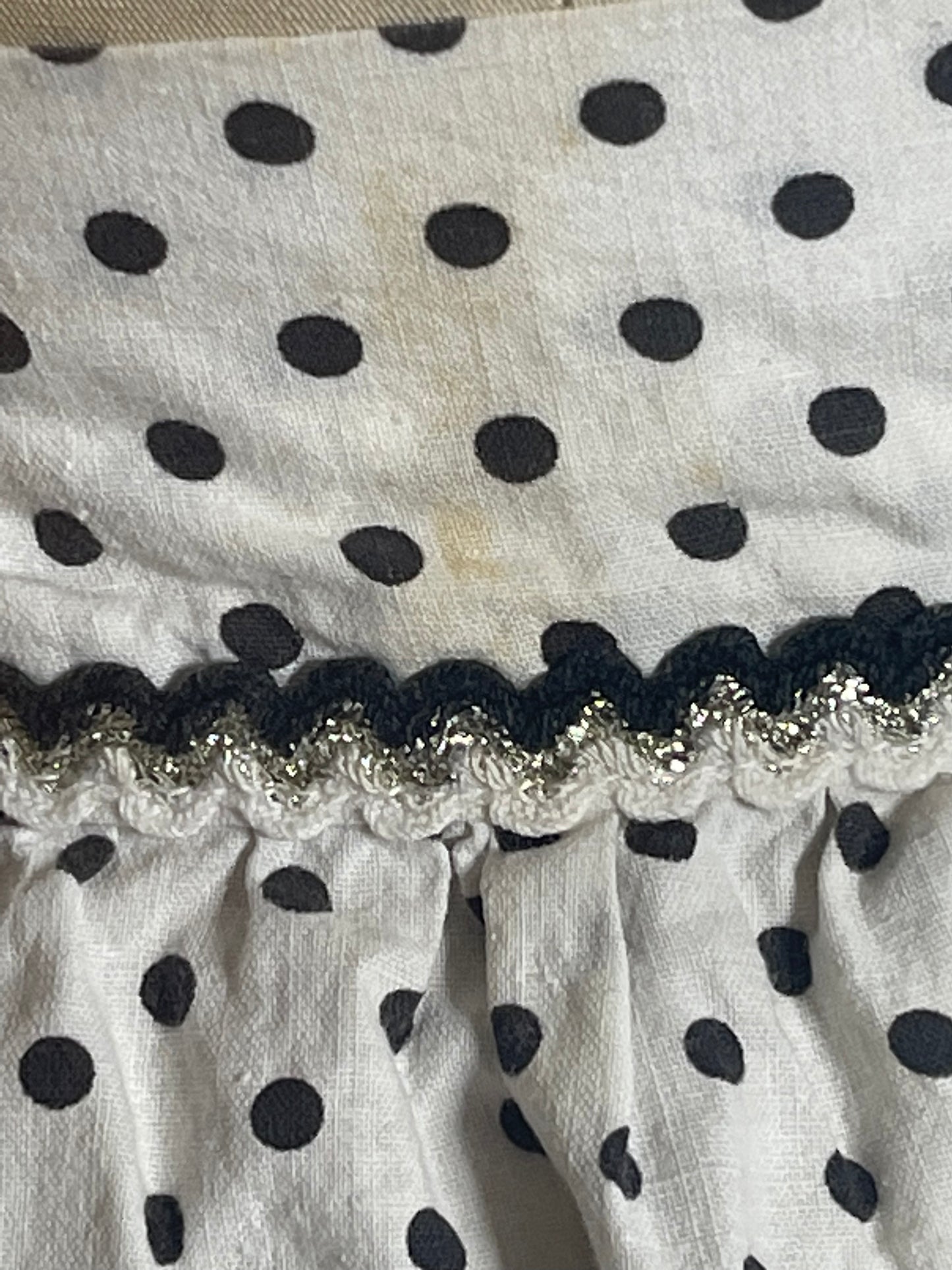 Black & White Polka Dot Kitchen Apron