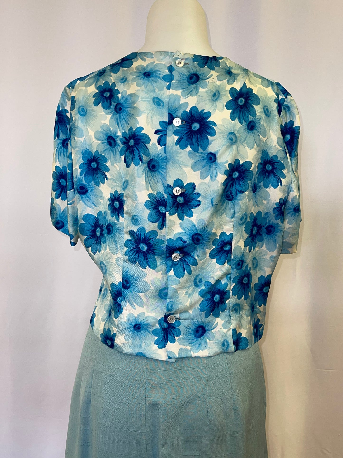 Light Blue Floral Two Piece