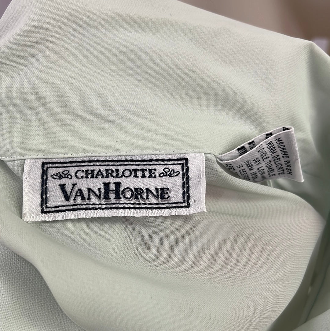 80s Mint Sheer Blouse