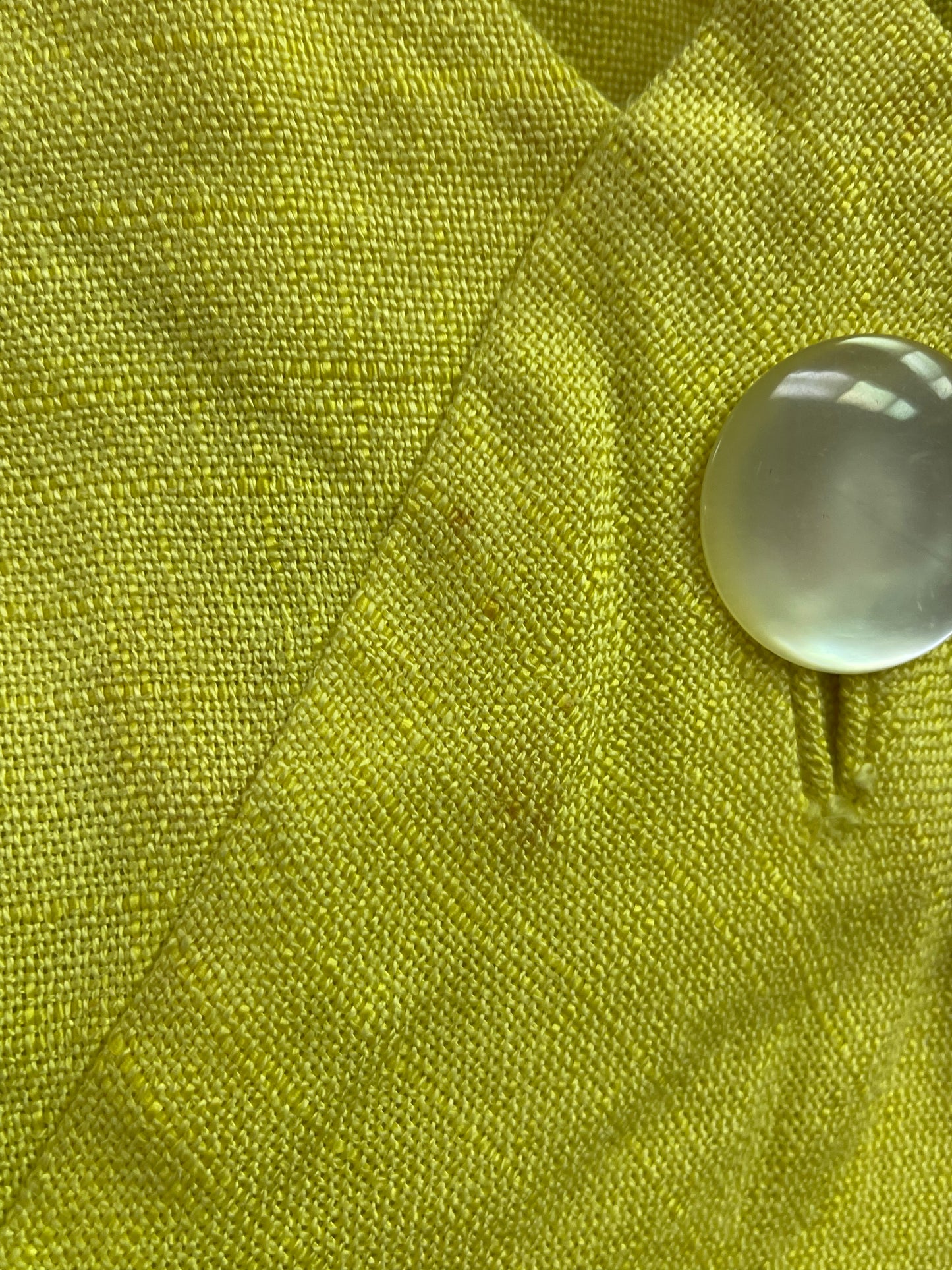 Yellow Linen Wiggle Dress