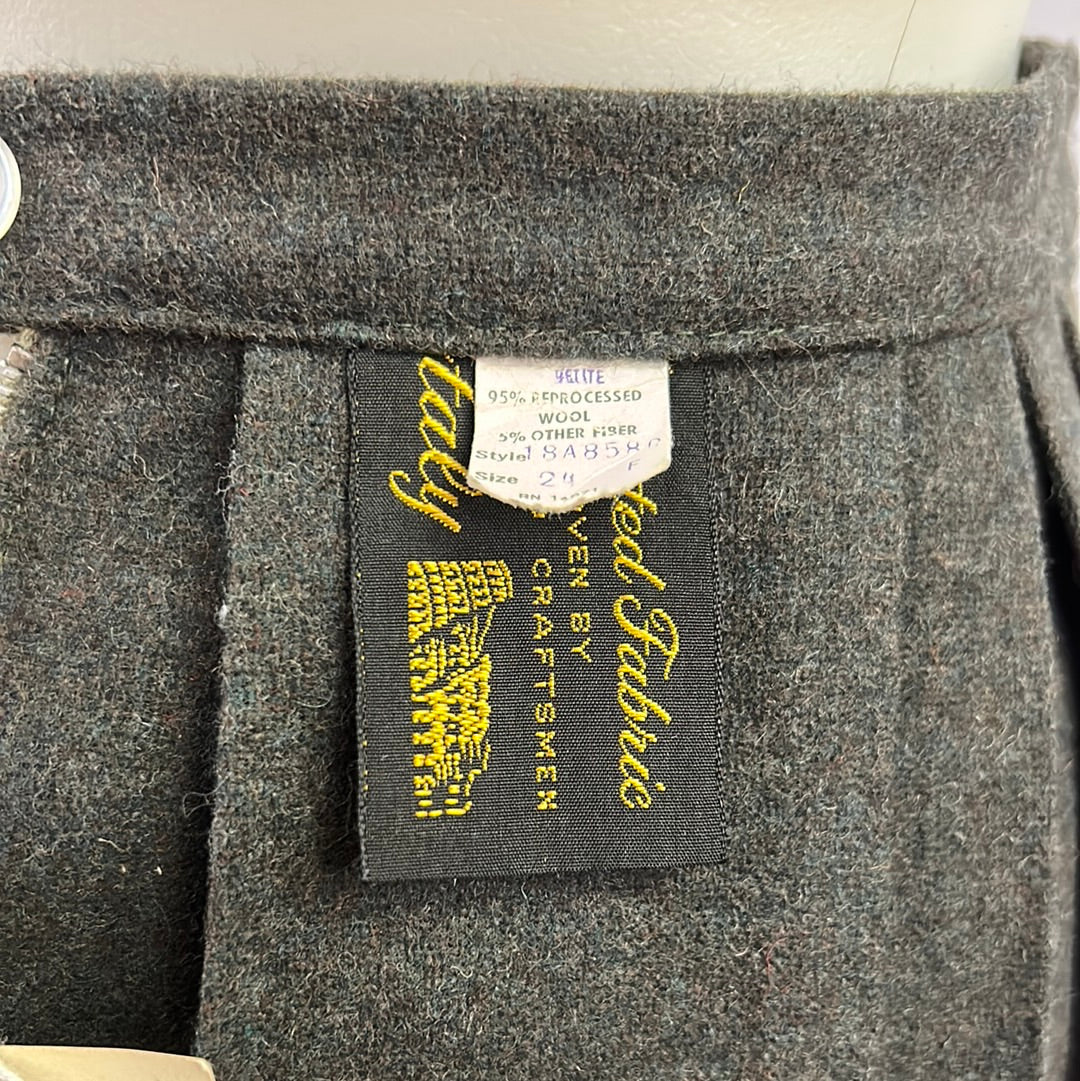 Pleated Wool Skirt