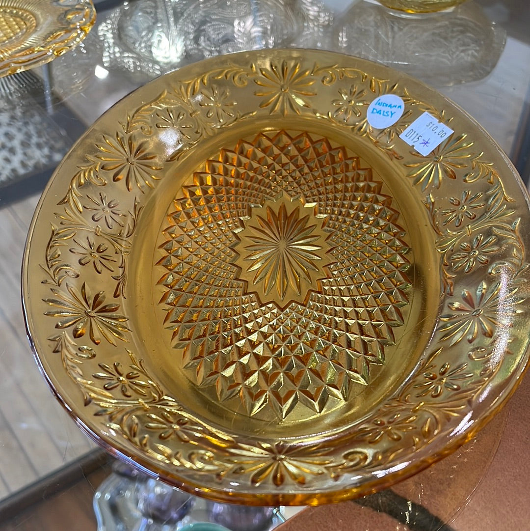 Amber Indiana Daisy serving dish