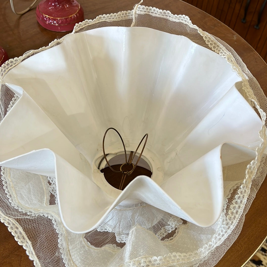 Ceramic Floral Lamp Set