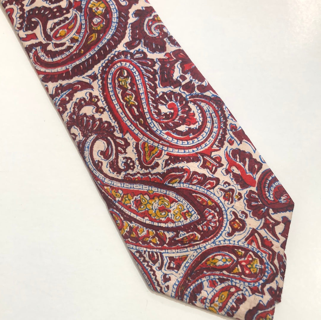 Burgundy paisley tie