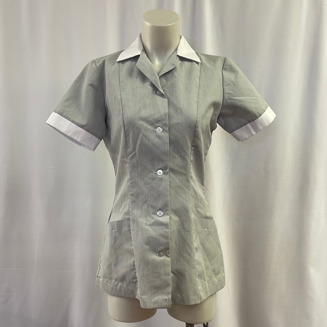 Grey Collared Uniform Top