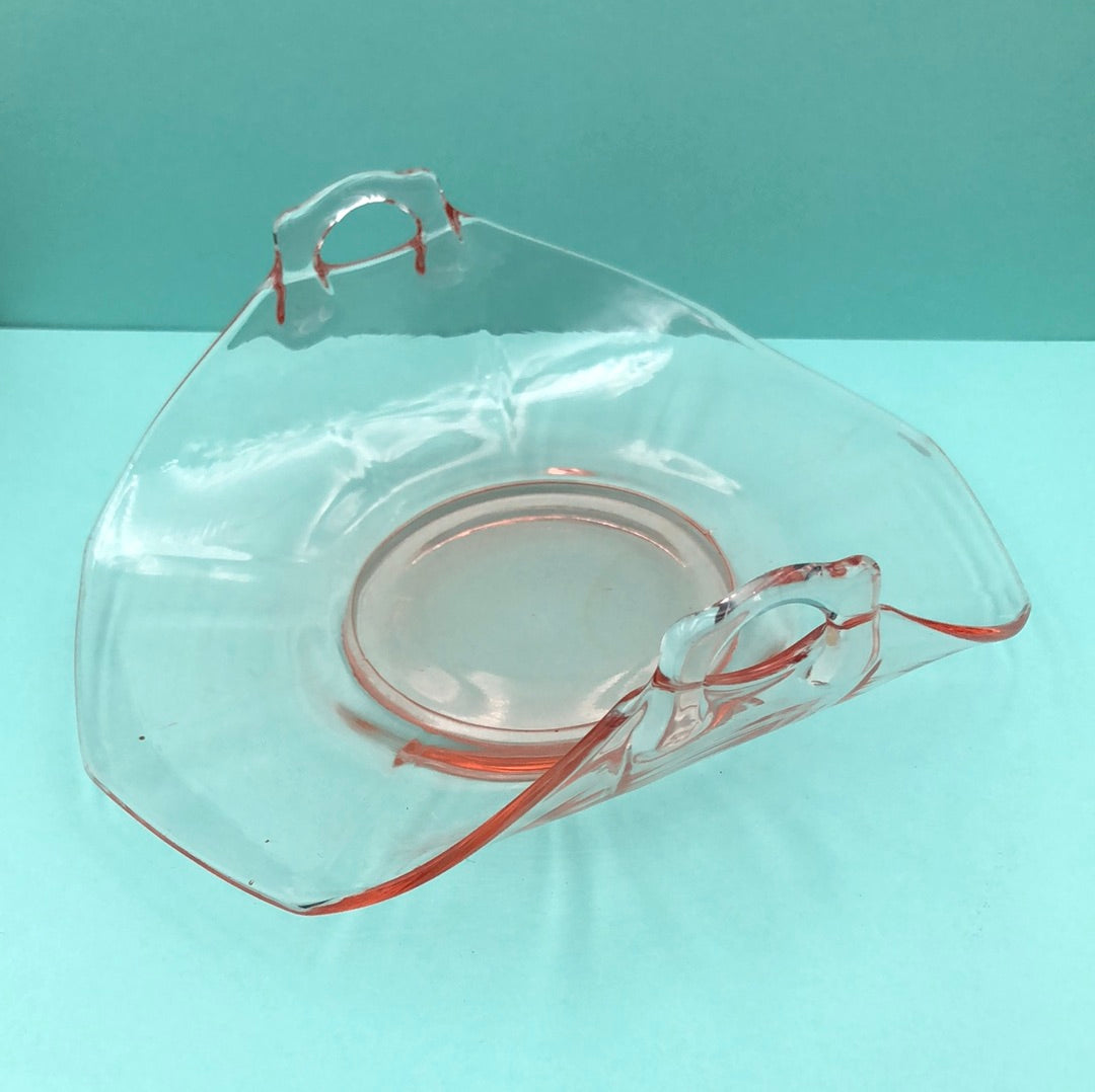 Cambridge decagon pink candy dish