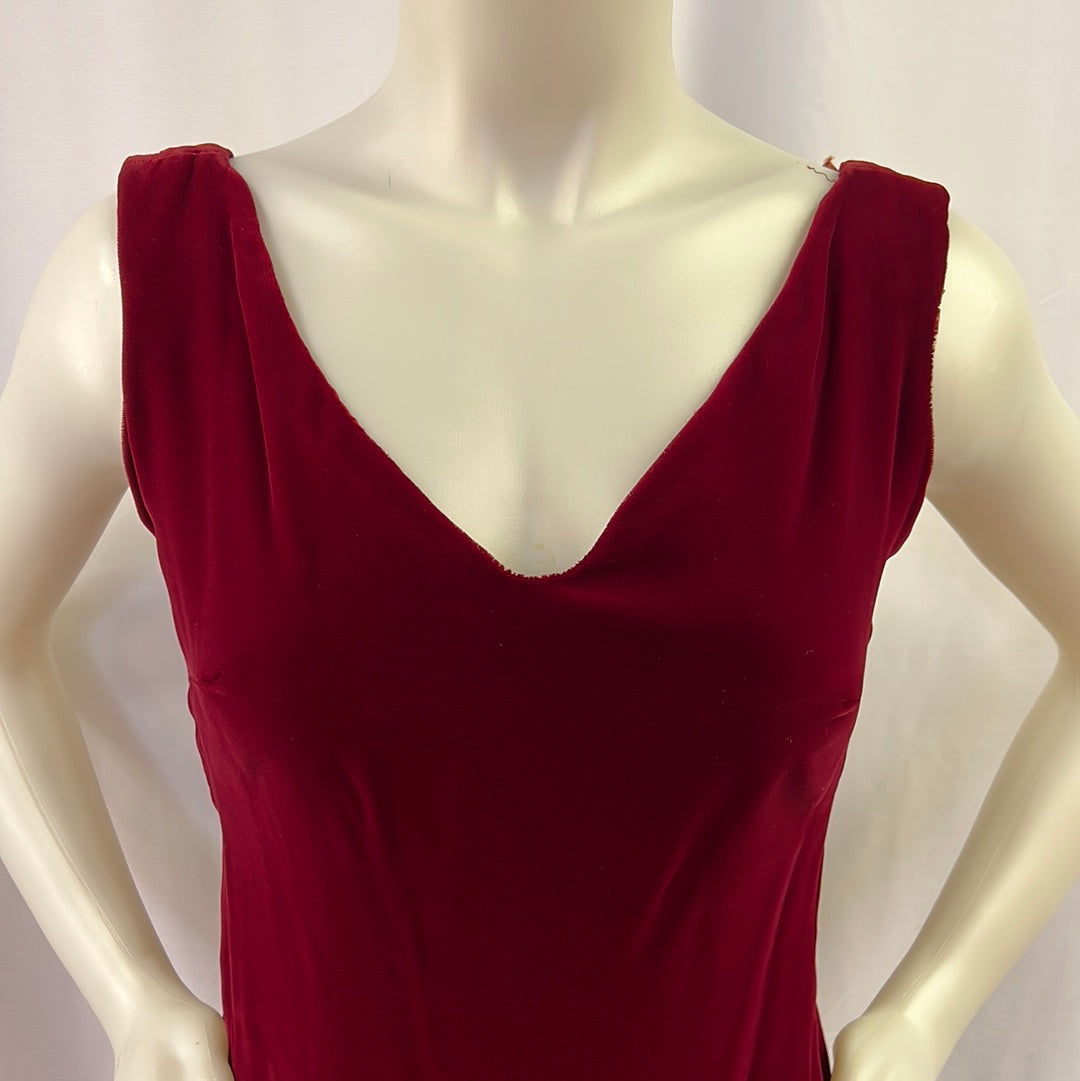 Maroon Velvet Dress
