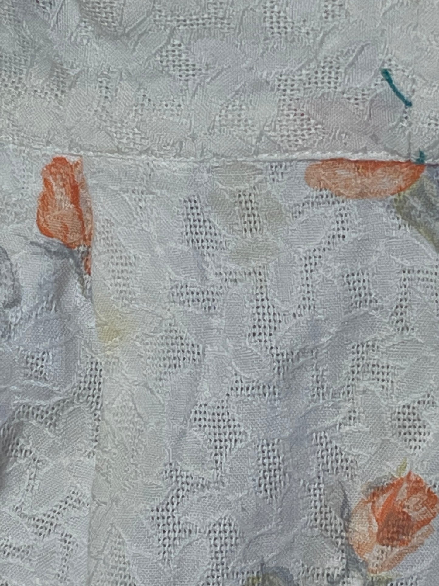 White Floral Kitchen Apron