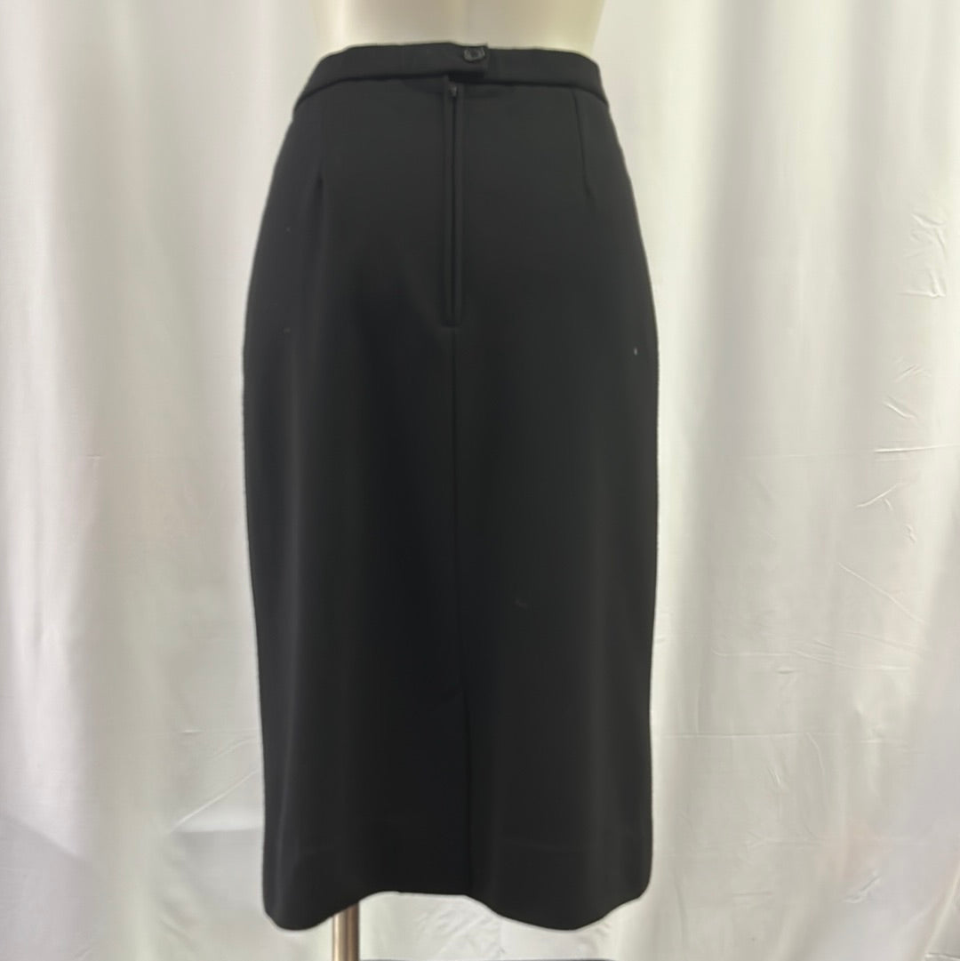 Plain Black Straight Skirt