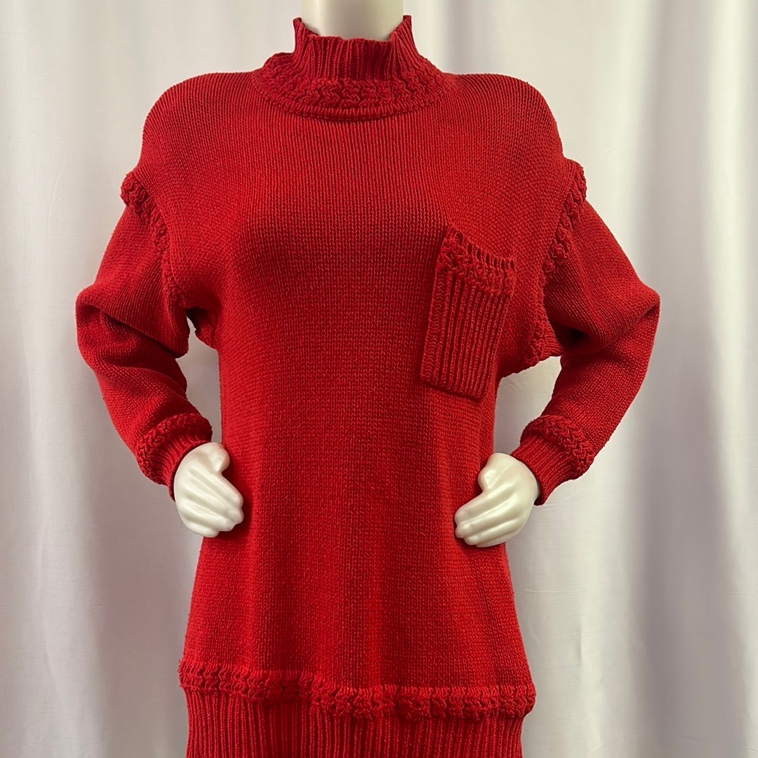 Dark Orange Knit Sweater