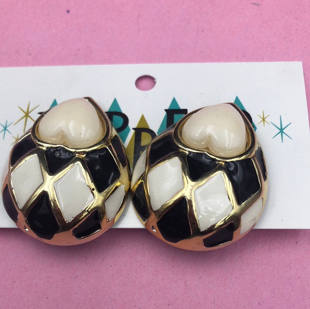 Large Tear Drop Clip On Earrings