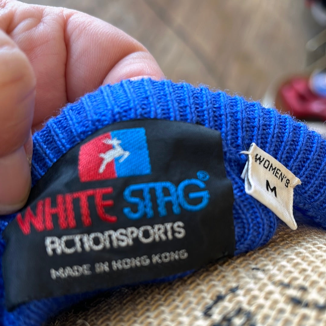 Vintage White Stag blue sweater