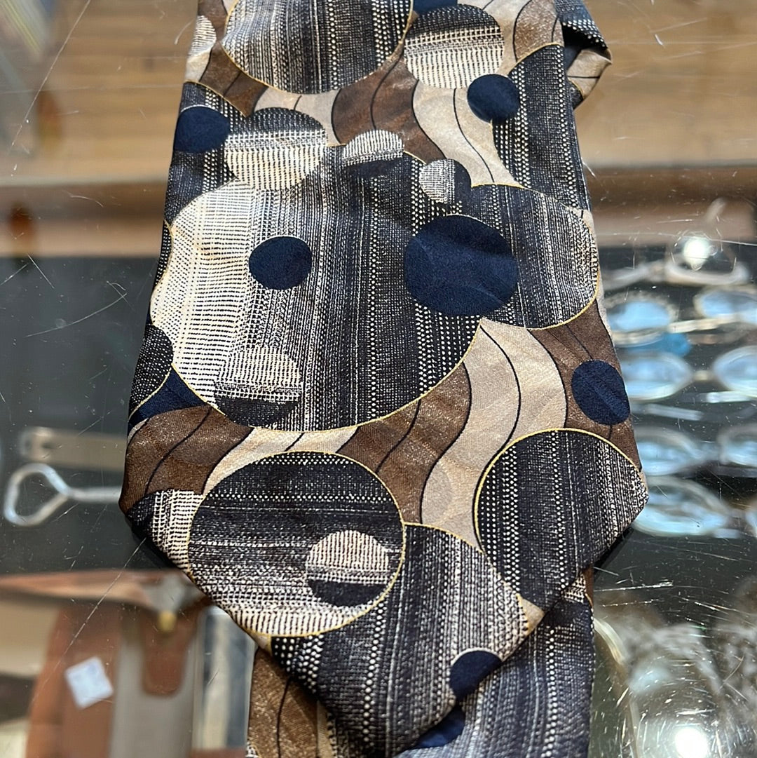 Brown and Black graphic tie