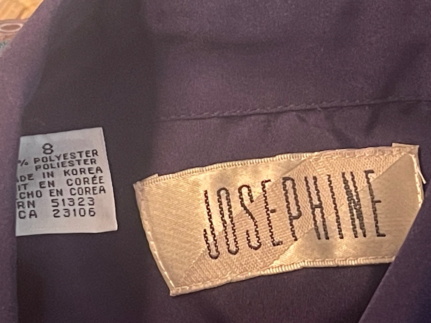 Navy Blue 80s Blouse