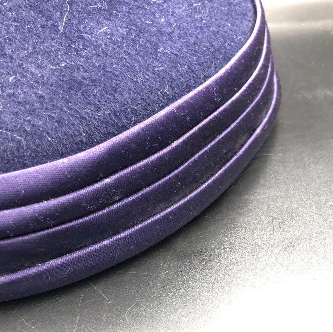 Navy Blue  Wool hat with satin band by Henry Pollak