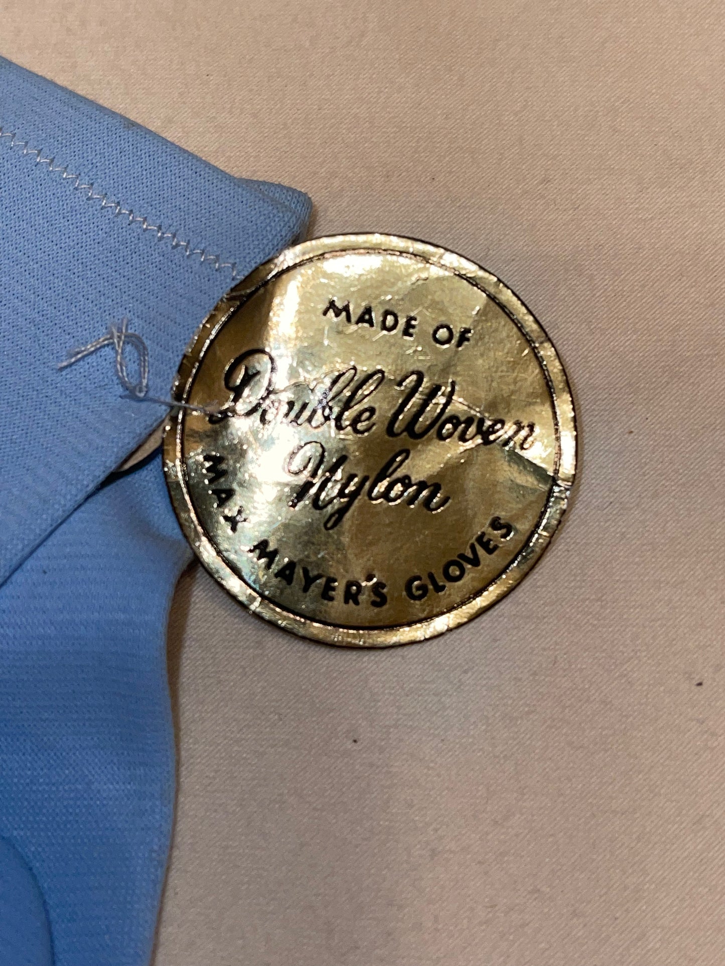 Max Meyer’s Light Blue Nylon Gloves