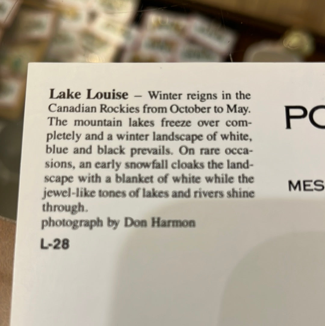 Set of 3 color postcards from Lake Louise