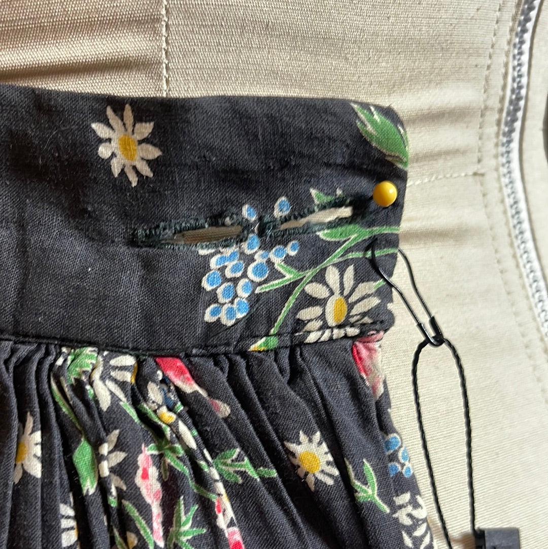 Vintage Dark Floral Skirt