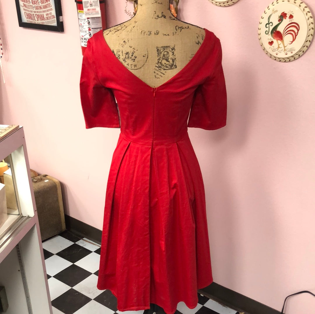 Red Short Sleeve Dress