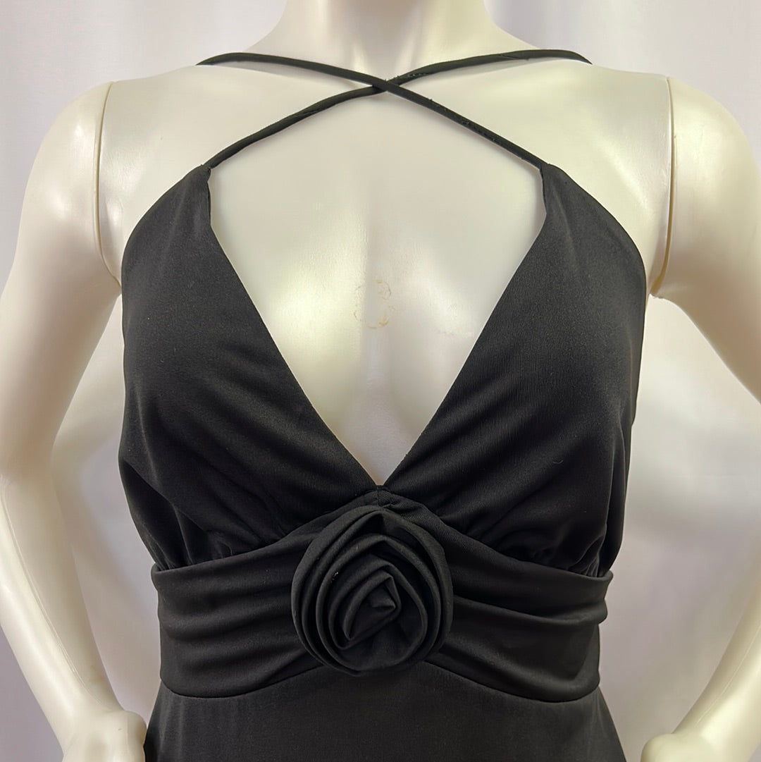 Stretchy Black Strap Dress