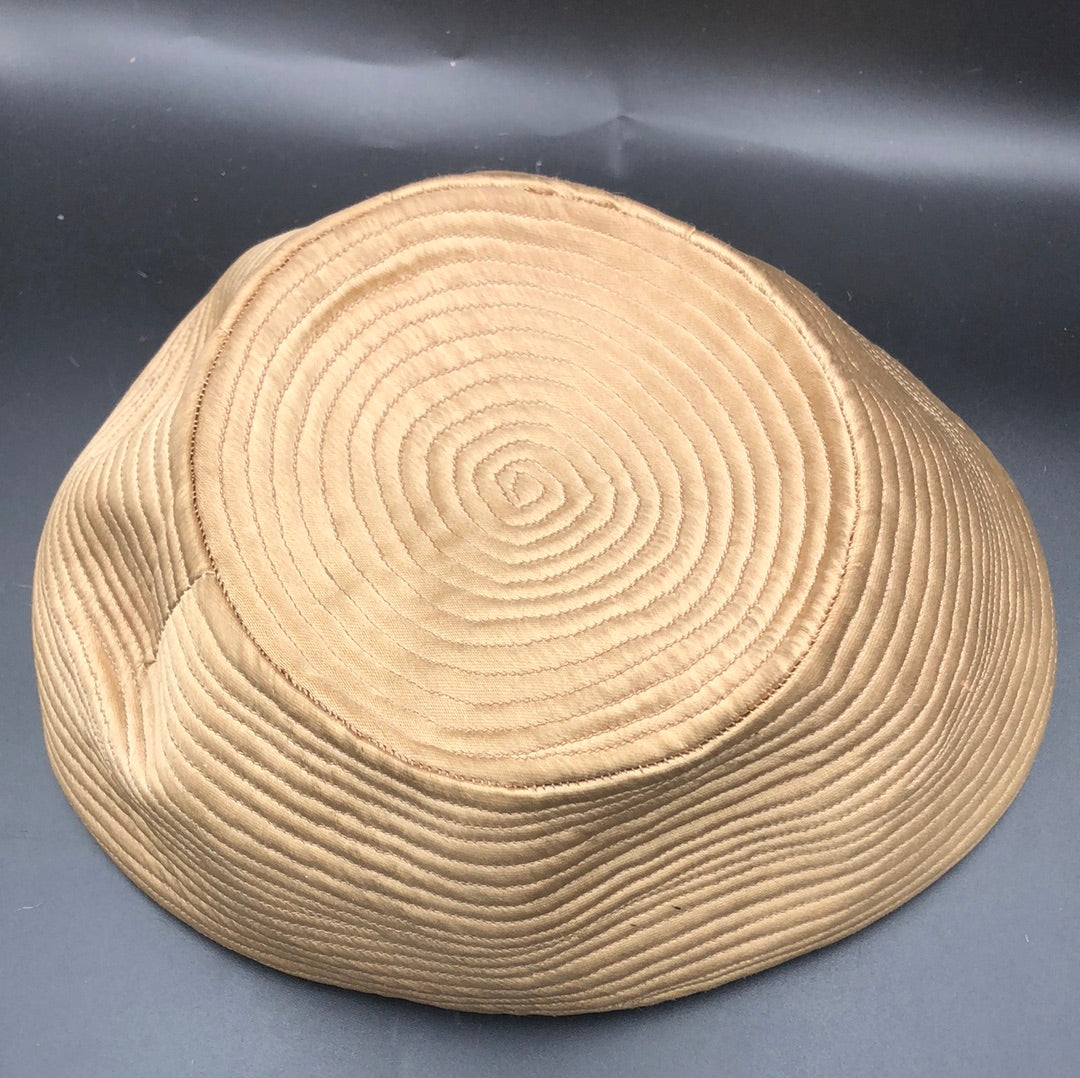 Gold stitched detail hat