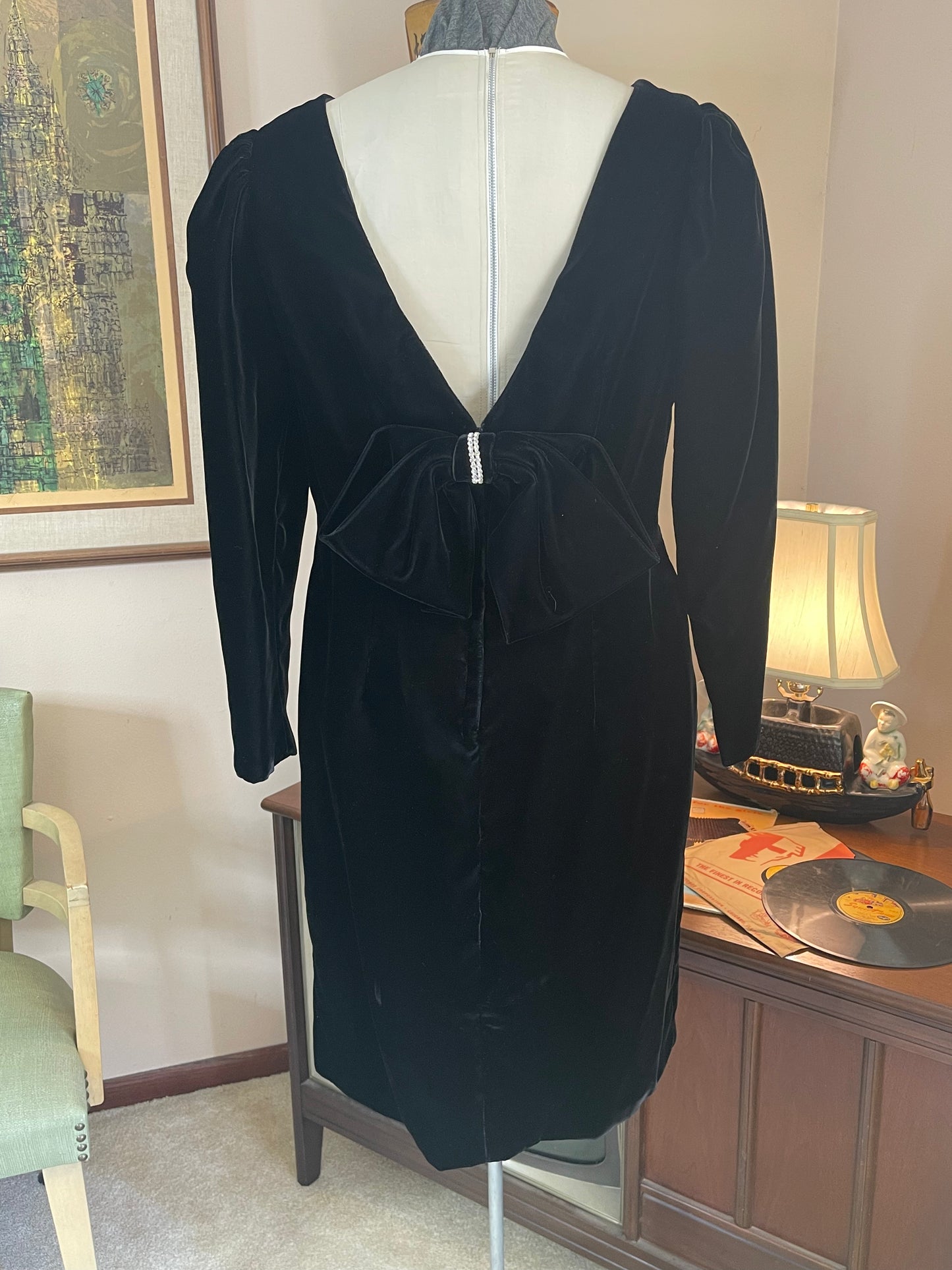 Black Velvet Cocktail Dress