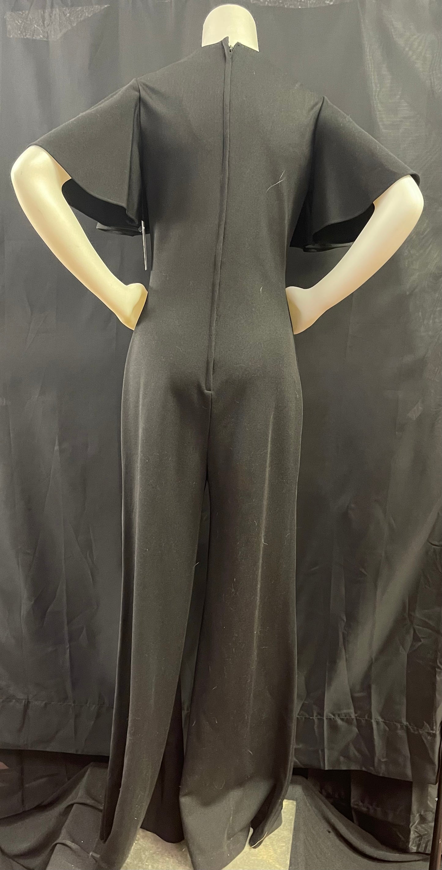 70s Black Jumpsuit with Rhinestones