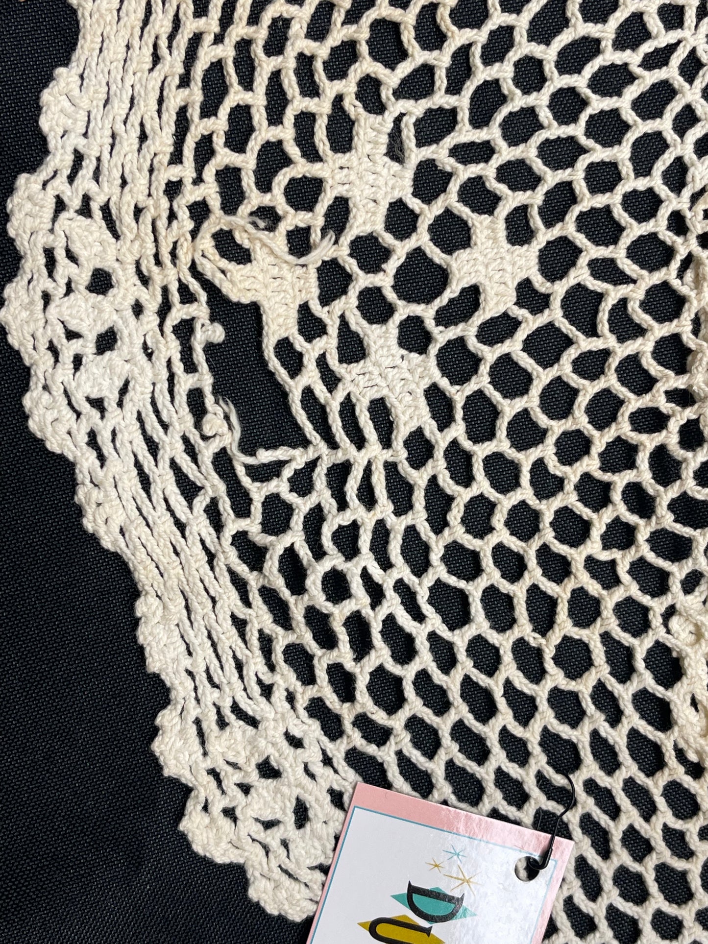 Crocheted Lace Round Tablecloth