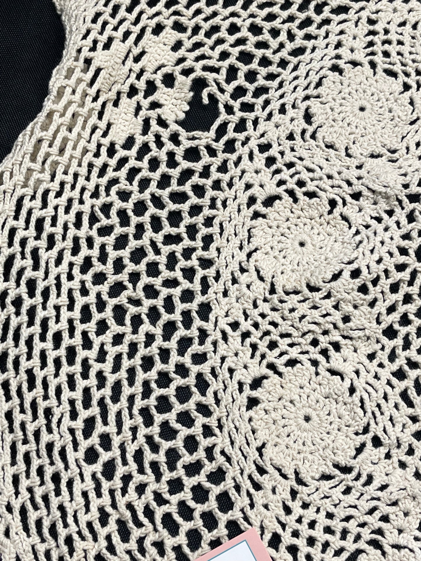Crocheted Lace Round Tablecloth