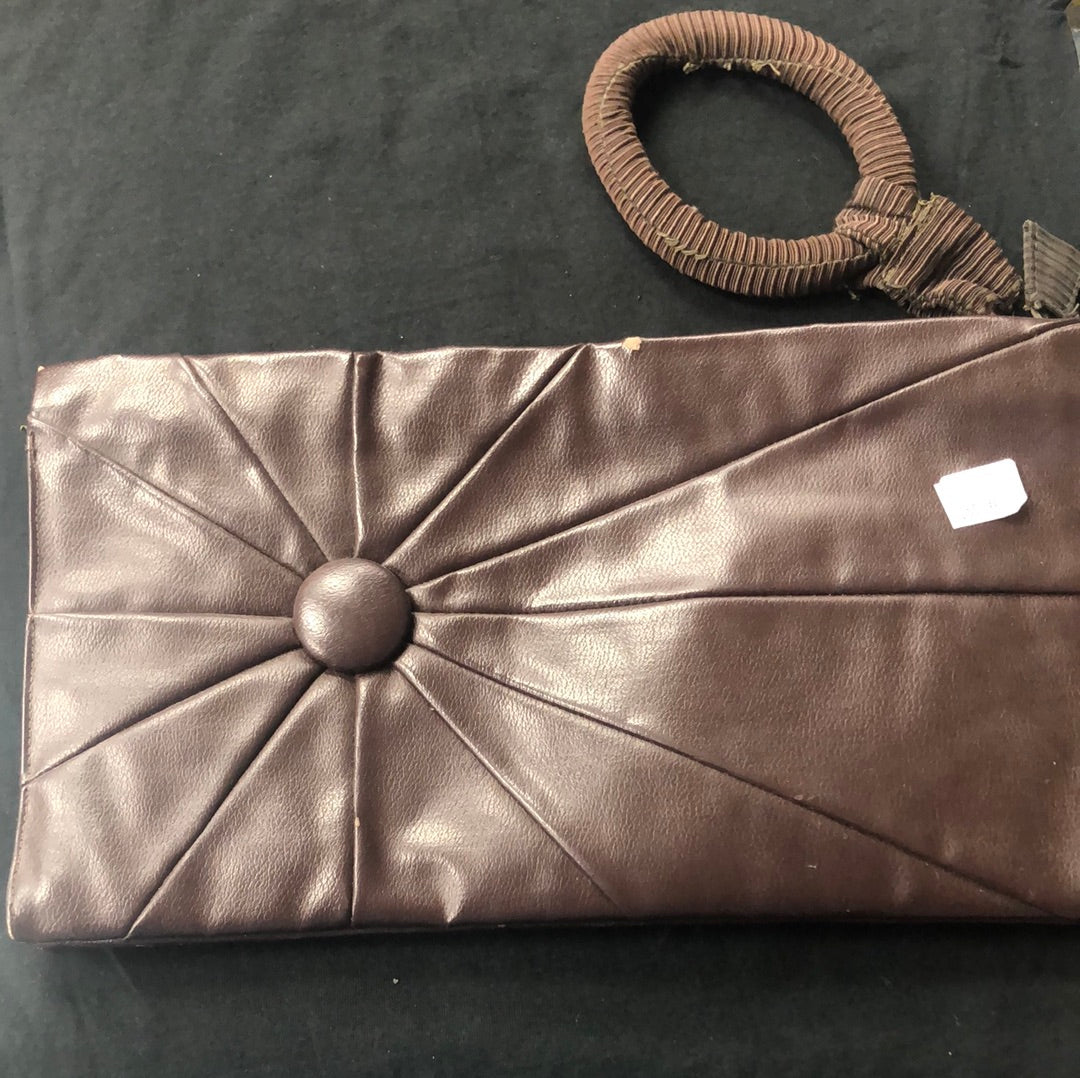 Brown leather hand bag