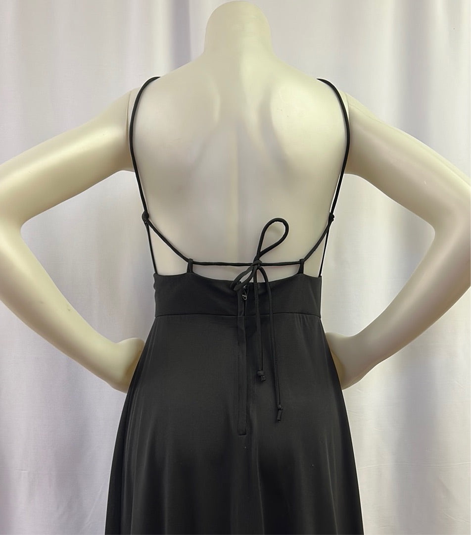 Stretchy Black Strap Dress