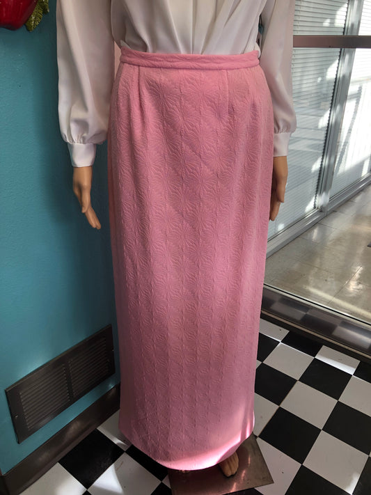 Full length pink 60s skirt