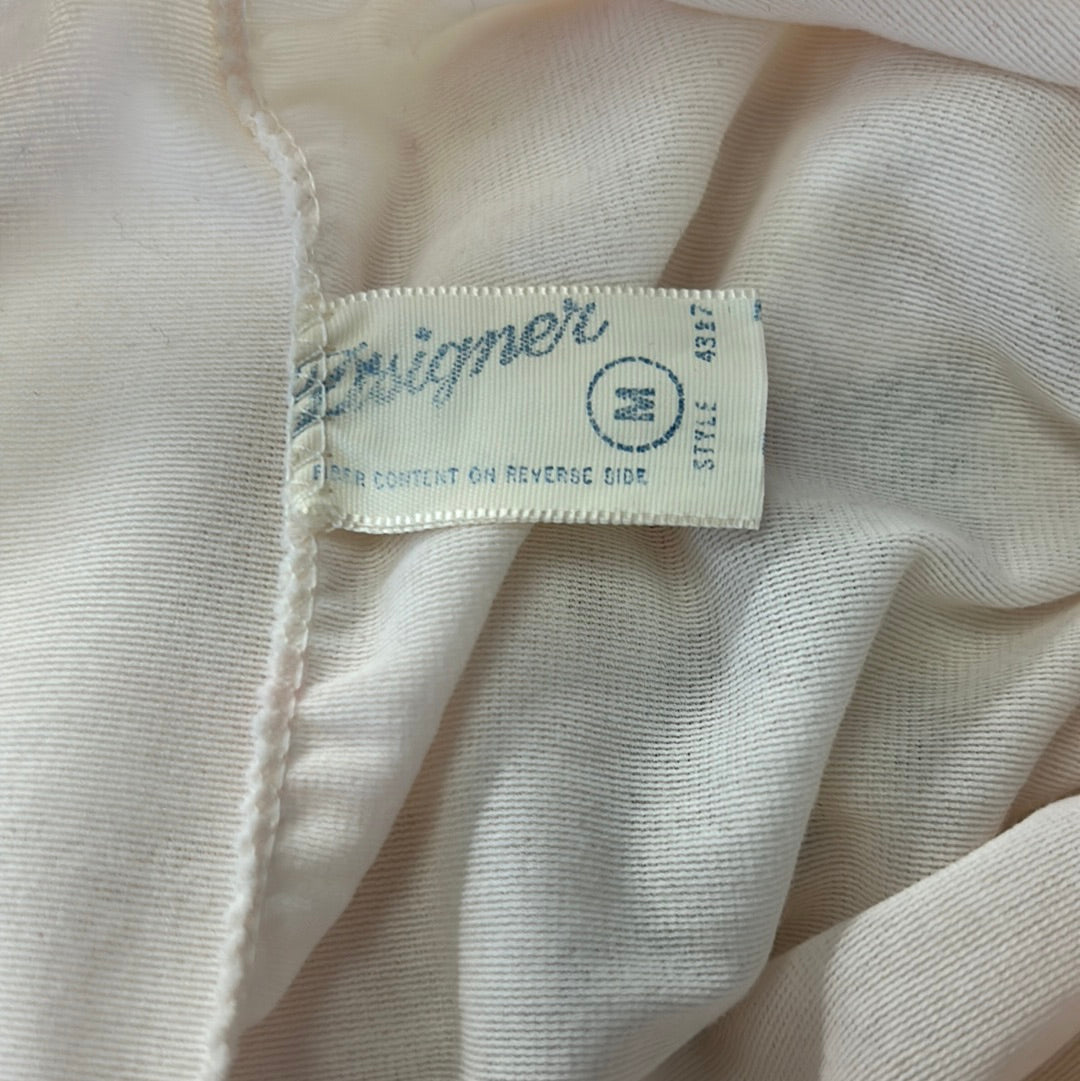 70s Embroidered Mid Sleeve Blouse