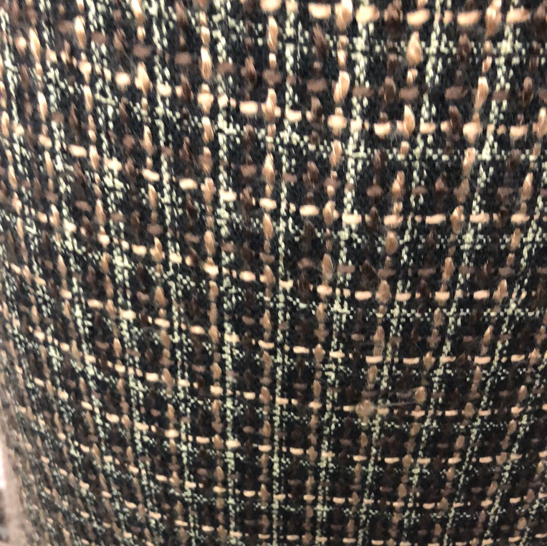 Brown Tweed Straight Skirt