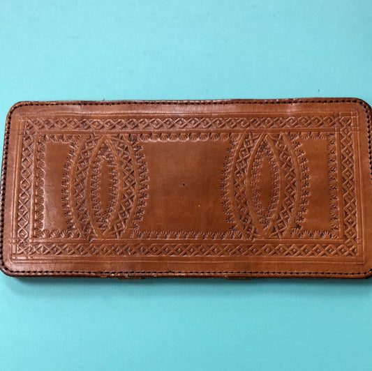 Embossed leather wallet