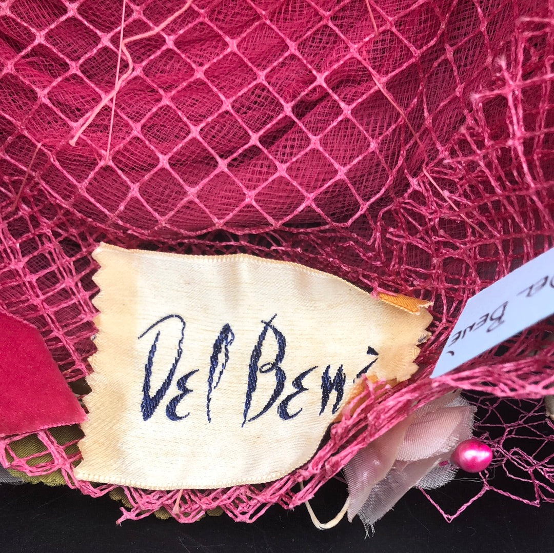 Pink Floral Del Bene' Hat