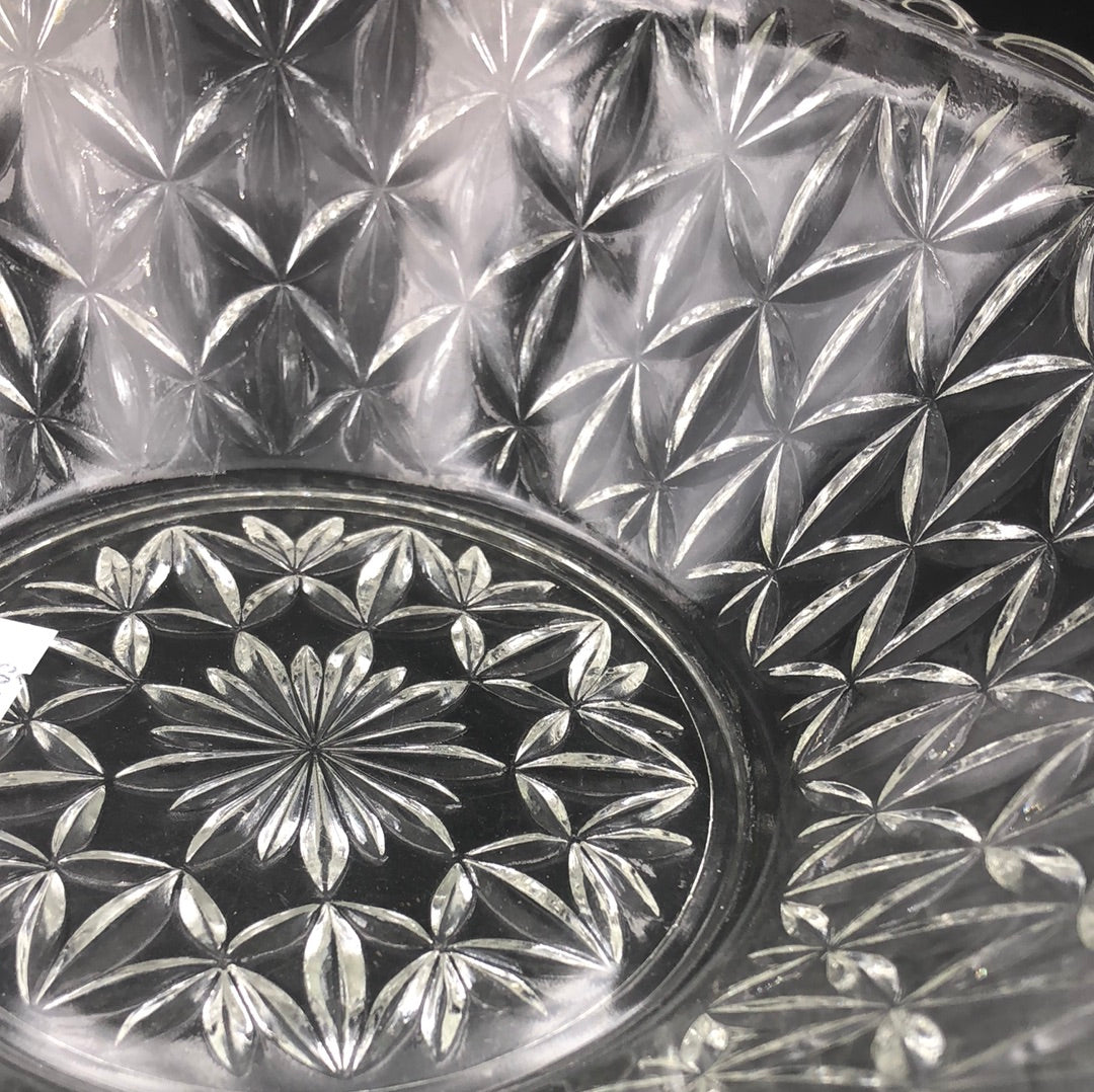 Cut glass salad bowl