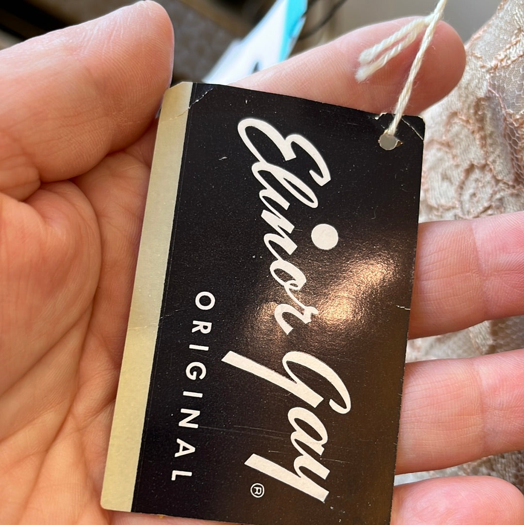 60s Light Peach Lace Party Dress