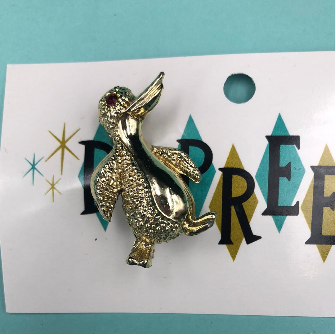 Gold Penguin Lapel Pin