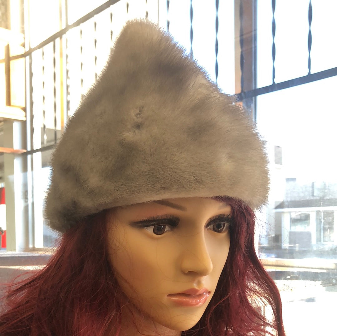 Grey Fox Fur Hat