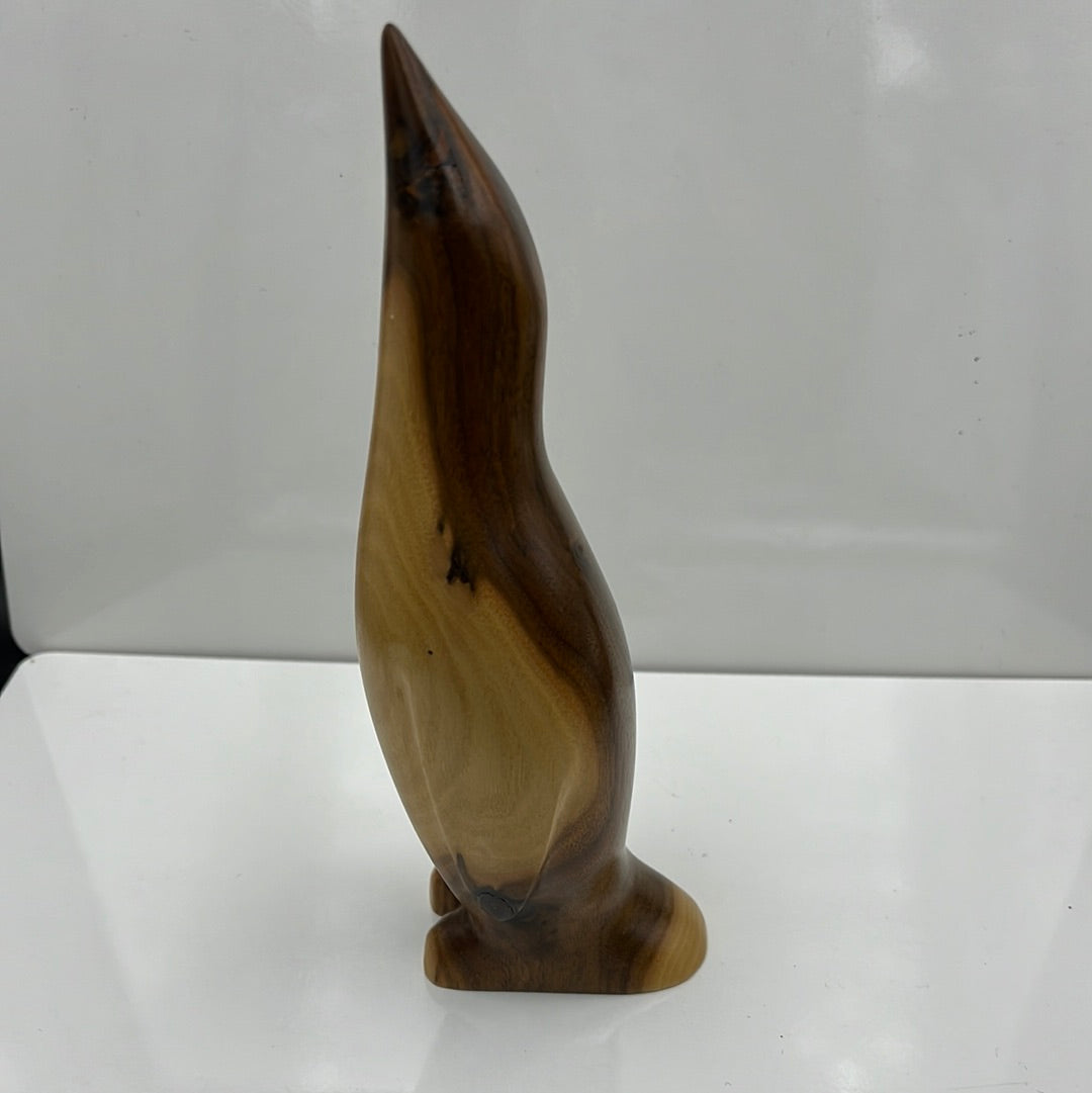 Solid Wood Penguin Figurine