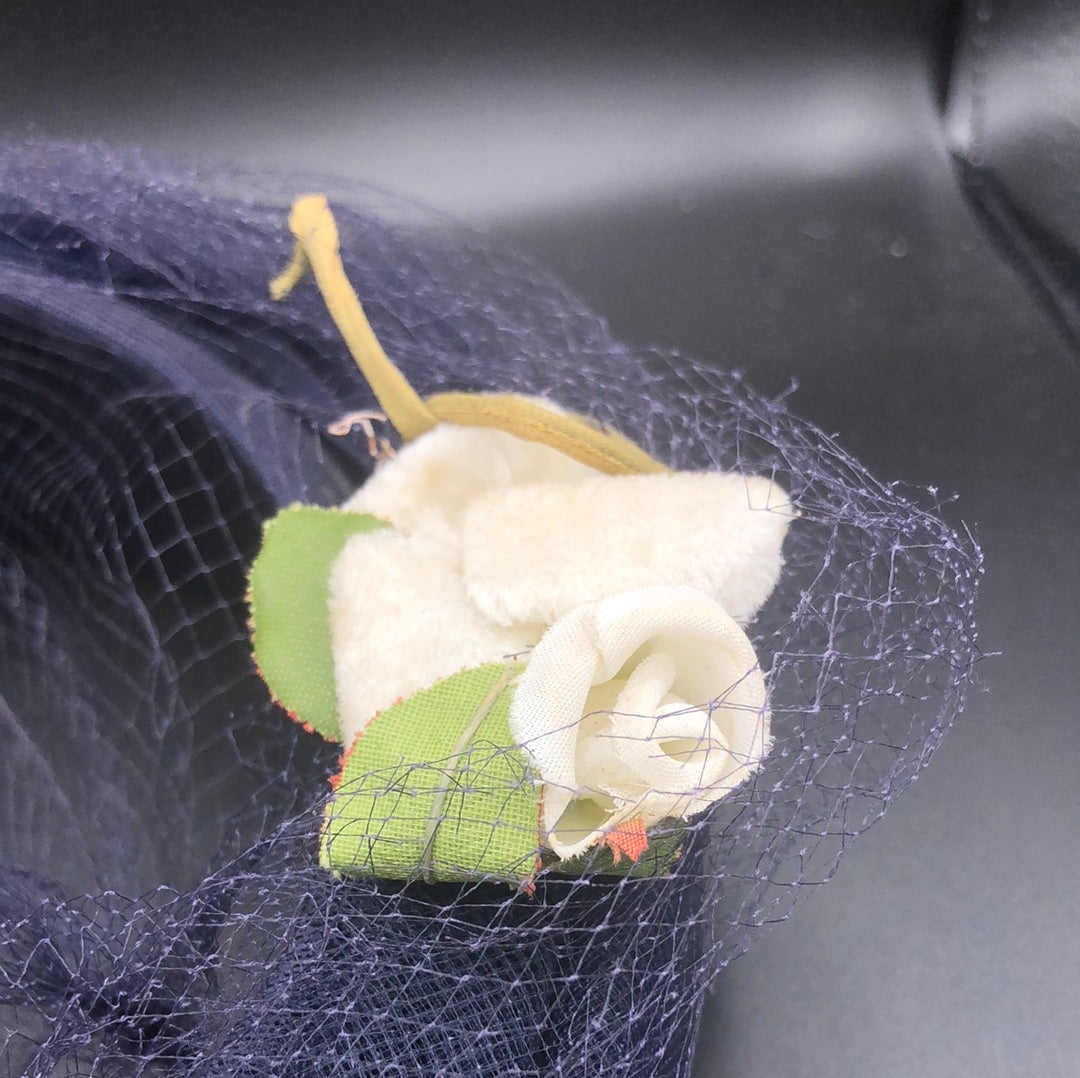 Navy Blue Ring hat with netting loop