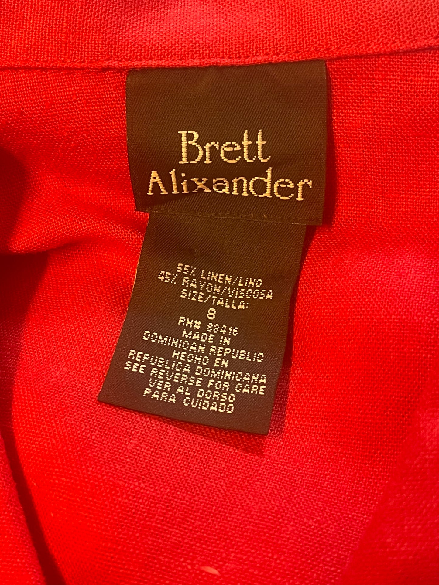 Red Button Down Blouse