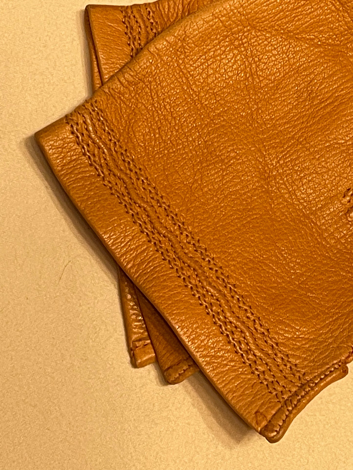 Light Brown Leather Driving Gloves